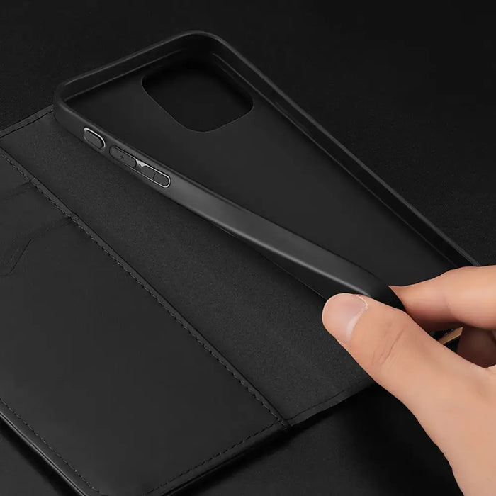 Dux Ducis Hivo iPhone 16 Pro Max Case with Flip and RFID Protection - Black - Cell phone cases and covers<<<HurtelXML
