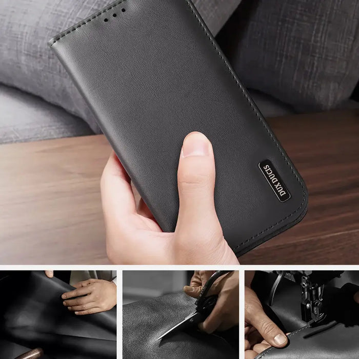 Dux Ducis Hivo iPhone 16e Case with Flip and RFID Protection - Black - Cell phone cases and covers<<<HurtelXML