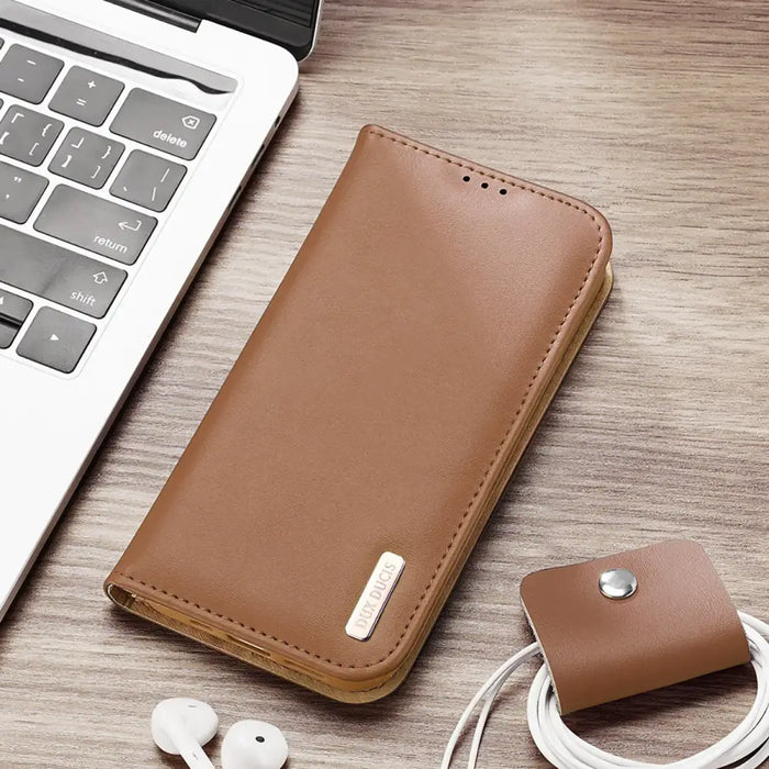 Dux Ducis Hivo iPhone 16e Case with Flip and RFID Protection - Brown - Cell phone cases and covers<<<HurtelXML