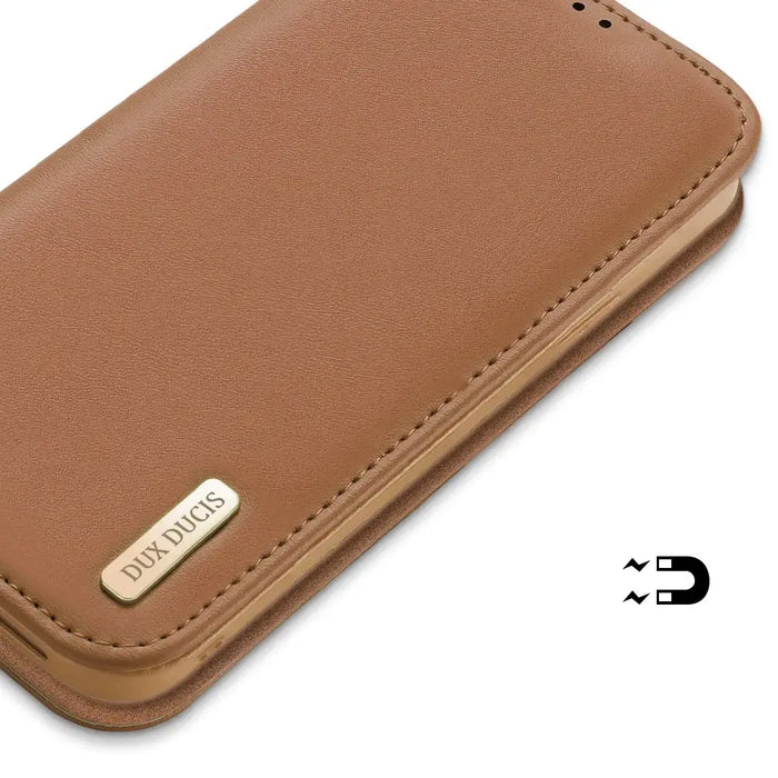 Dux Ducis Hivo iPhone 16e Case with Flip and RFID Protection - Brown - Cell phone cases and covers<<<HurtelXML