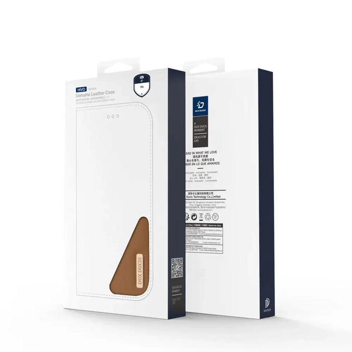 Dux Ducis Hivo iPhone 16e Case with Flip and RFID Protection - Brown - Cell phone cases and covers<<<HurtelXML