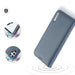 Dux Ducis Hivo Leather Flip Cover Genuine Leather Wallet For Cards And Documents Samsung Galaxy S22 Ultra Blue - Cell