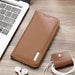 Dux Ducis Hivo Leather Flip Cover Genuine Leather Wallet for Cards and Documents iPhone 14 Pro Max Red - Cell phone