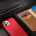 Dux Ducis Hivo Leather Flip Cover Genuine Leather Wallet for Cards and Documents iPhone 14 Pro Max Black - Cell phone