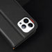 Dux Ducis Hivo Leather Flip Cover Genuine Leather Wallet for Cards and Documents iPhone 14 Pro Max Black - Cell phone