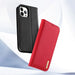 Dux Ducis Hivo Leather Flip Cover Genuine Leather Wallet for Cards and Documents iPhone 14 Pro Red - Cell phone cases