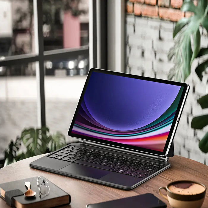 Dux Ducis Keyboard (MK Series) Case with Bluetooth Keyboard for Samsung Galaxy Tab S9 / S8 / S7 - Black - Cell phone