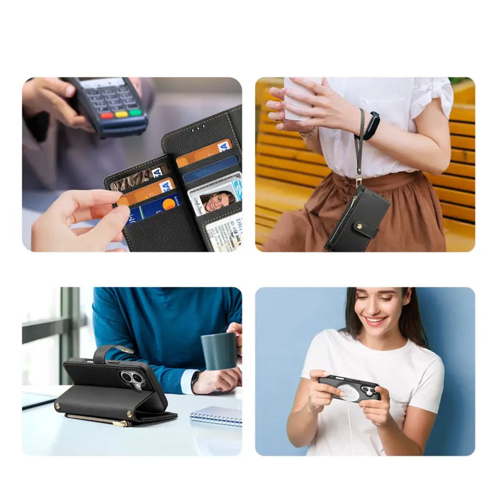 Dux Ducis Lawa Leather Case for iPhone 16 - Black - Cell phone cases and covers<<<HurtelXML