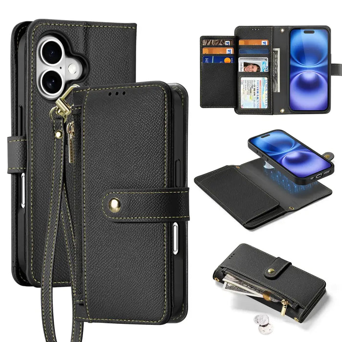 Dux Ducis Lawa Leather Case for iPhone 16 - Black - Cell phone cases and covers<<<HurtelXML