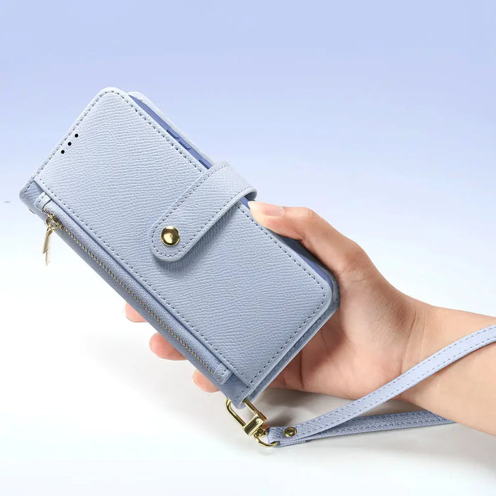 Dux Ducis Lawa Leather Case for Samsung Galaxy S25 Ultra with Detachable Magnetic Wallet - Blue - Cell phone cases