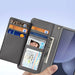 Dux Ducis Lawa Leather Case for Samsung Galaxy S25 Ultra with Detachable Magnetic Wallet - Gray - Cell phone cases