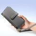 Dux Ducis Lawa Leather Case for Samsung Galaxy S25 Ultra with Detachable Magnetic Wallet - Gray - Cell phone cases