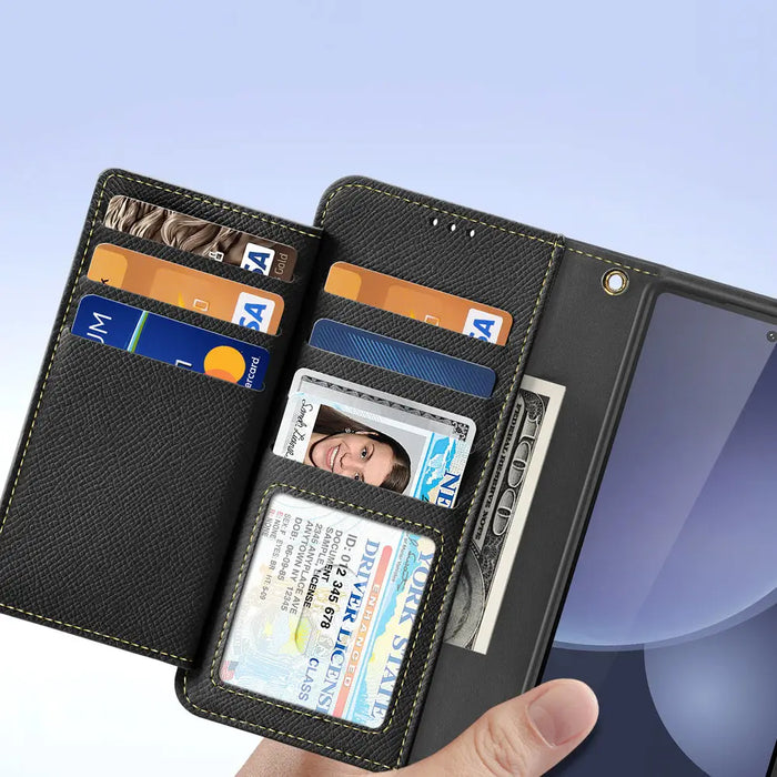 Dux Ducis Lawa Leather Case for Samsung Galaxy S25 Ultra with Detachable Magnetic Wallet - Black - Cell phone cases