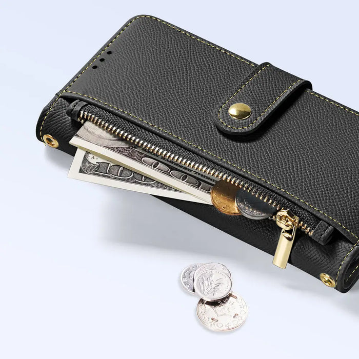 Dux Ducis Lawa Leather Case for Samsung Galaxy S25 Ultra with Detachable Magnetic Wallet - Black - Cell phone cases