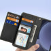 Dux Ducis Lawa Leather Case for Samsung Galaxy S25 with Detachable Magnetic Wallet - Black - Cell phone cases