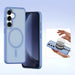 Dux Ducis Lawa Leather Case for Samsung Galaxy S25 with Detachable Magnetic Wallet - Blue - Cell phone cases