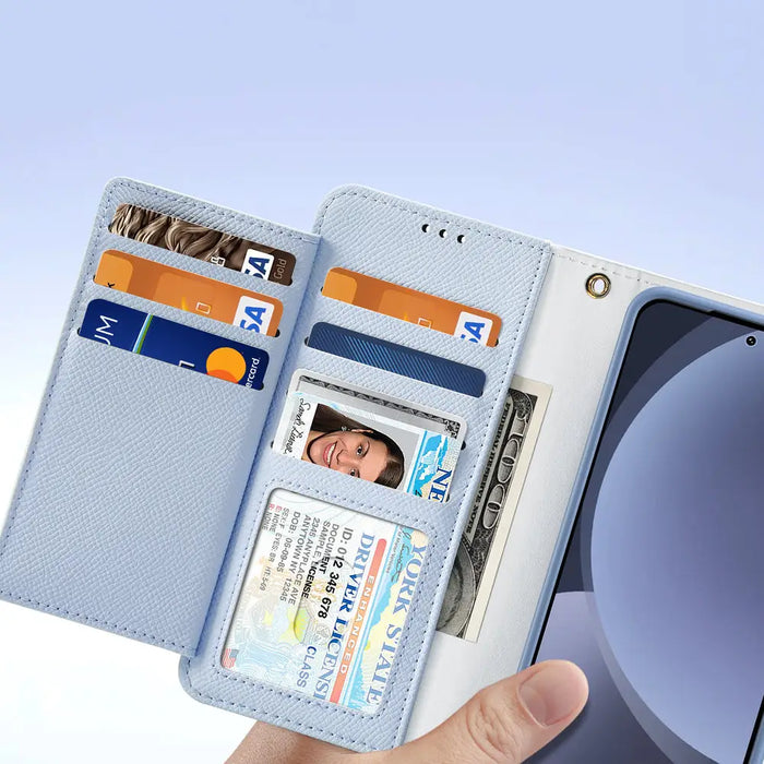 Dux Ducis Lawa Leather Case for Samsung Galaxy S25 with Detachable Magnetic Wallet - Blue - Cell phone cases