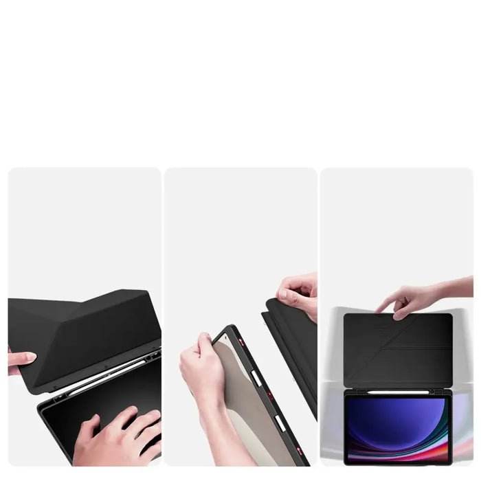 Dux Ducis Magi Case with Stylus Holder for Samsung Galaxy Tab S10 FE/S9/S9 FE - Black - Cell phone cases