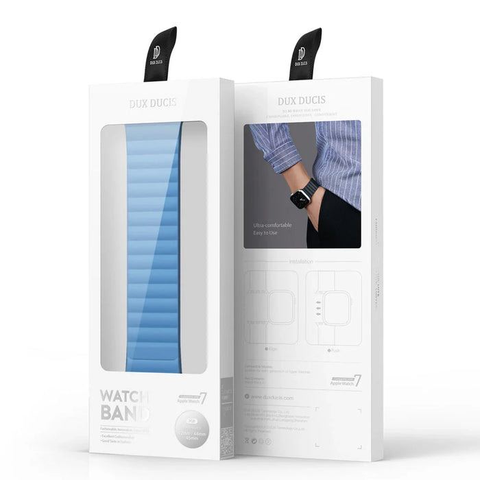 Dux Ducis Magnetic Strap Watch Strap 7/6/5/4/3/2 / SE (41/40 / 38mm) Magnetic Band Blue (Chain Version) - Cell phone