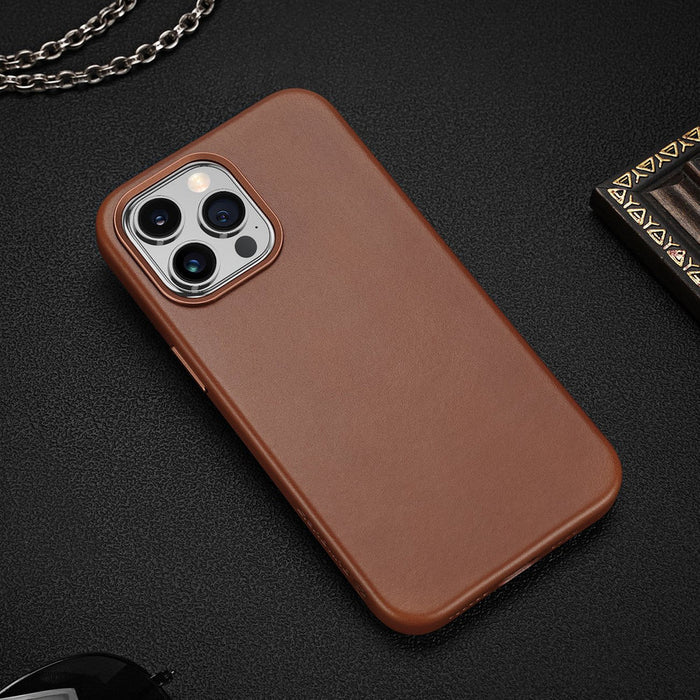 Dux Ducis Naples case for iPhone 14 Pro magnetic leather case MagSafe brown - Cell phone cases and covers<<<HurtelXML