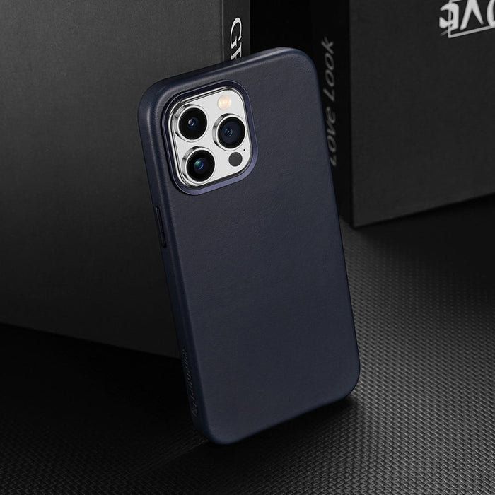 Dux Ducis Naples case for iPhone 14 Pro magnetic leather case MagSafe blue - Cell phone cases and covers<<<HurtelXML