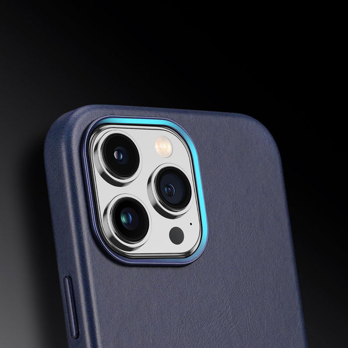 Dux Ducis Naples case for iPhone 14 Pro magnetic leather case MagSafe blue - Cell phone cases and covers<<<HurtelXML