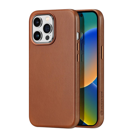 Dux Ducis Naples case iPhone 14 Pro Max magnetic leather MagSafe cover brown - Cell phone cases and covers<<<HurtelXML