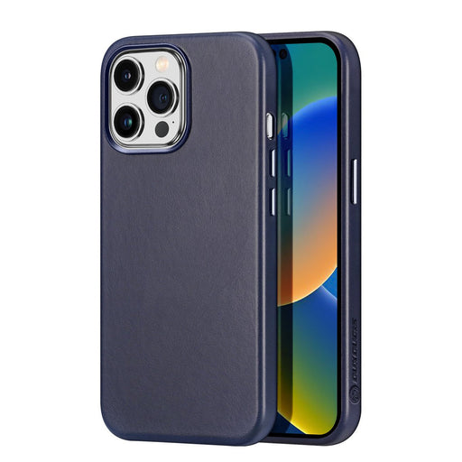 Dux Ducis Naples case iPhone 14 Pro Max magnetic leather case MagSafe blue - Cell phone cases and covers<<<HurtelXML