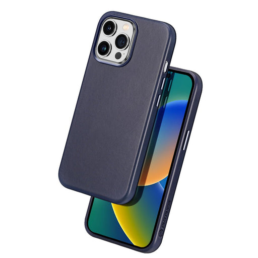 Dux Ducis Naples case iPhone 14 Pro Max magnetic leather case MagSafe blue - Cell phone cases and covers<<<HurtelXML