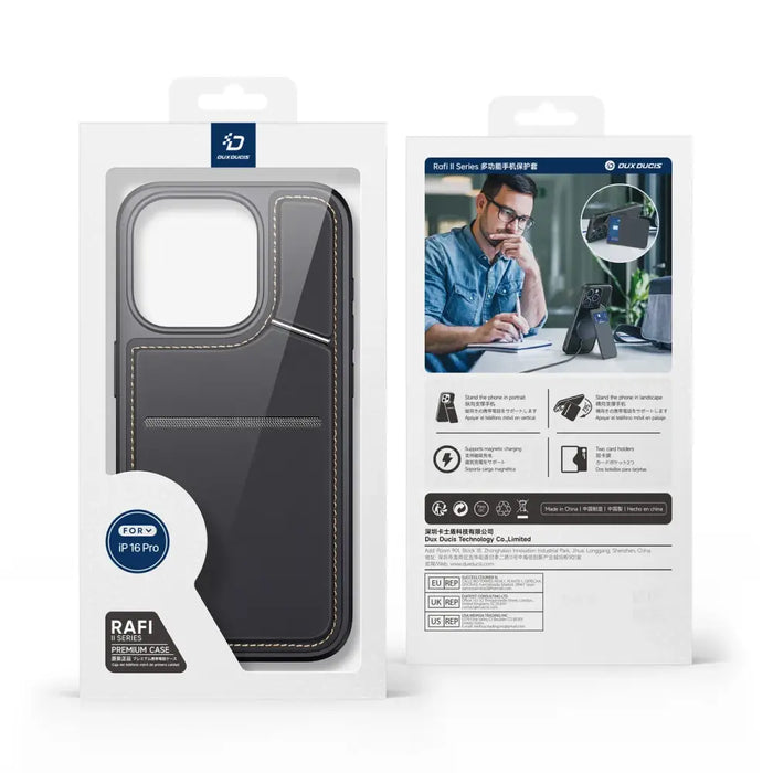Dux Ducis Rafi II Mag Case with MagSafe for iPhone 16 Pro - Black - Cell phone cases and covers<<<HurtelXML