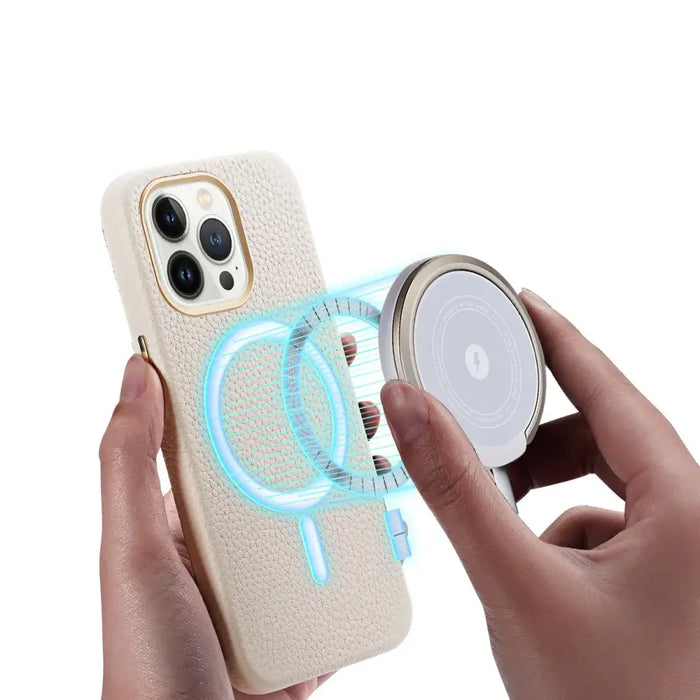 Dux Ducis Roma leather case for iPhone 13 Pro Max elegant genuine leather case white - Cell phone cases
