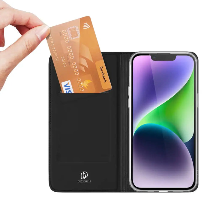 Dux Ducis Skin Pro Card Wallet Case for iPhone 15 - Black - Cell phone cases and covers<<<HurtelXML