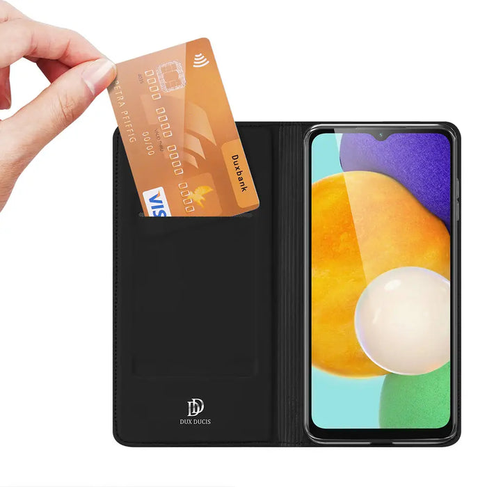 Dux Ducis Skin Pro Case for Samsung Galaxy A14 4G / 5G Cover with Flip Card Wallet Stand Black - Cell phone cases