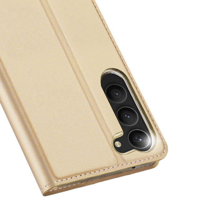 Dux Ducis Skin Pro Case for Samsung Galaxy S23+ Flip Card Wallet Stand Gold - Cell phone cases and covers<<<HurtelXML