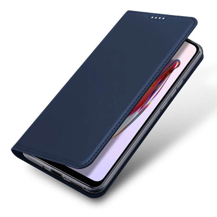 Dux Ducis Skin Pro Case For Xiaomi Redmi 11A / Poco C55 / Redmi 12C Cover Flip Card Wallet Stand Blue - Cell phone