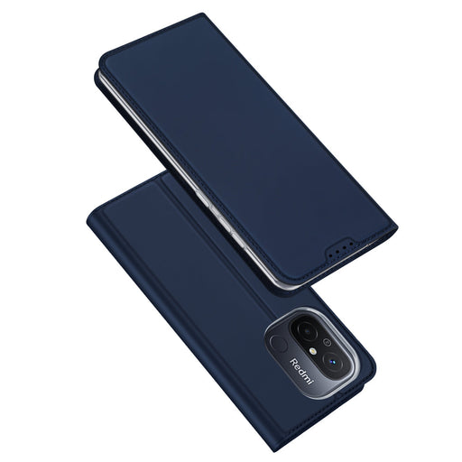 Dux Ducis Skin Pro Case For Xiaomi Redmi 11A / Poco C55 / Redmi 12C Cover Flip Card Wallet Stand Blue - Cell phone