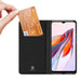 Dux Ducis Skin Pro Case For Xiaomi Redmi 11A / Poco C55 / Redmi 12C Flip Cover Card Wallet Stand Black - Cell phone