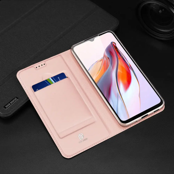 Dux Ducis Skin Pro Case For Xiaomi Redmi 11A / Poco C55 / Redmi 12C Flip Cover Card Wallet Stand Black - Cell phone