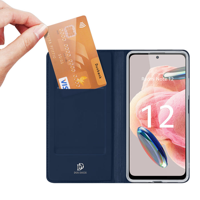 Dux Ducis Skin Pro Case for Xiaomi Redmi Note 12 Flip Card Wallet Stand Blue - Cell phone cases and covers<<<HurtelXML