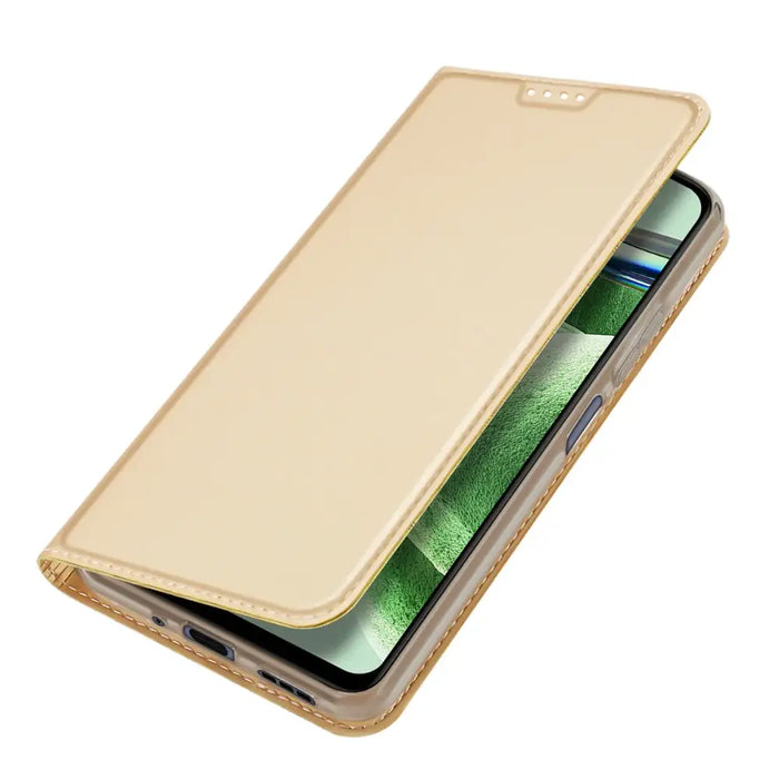 Dux Ducis Skin Pro Case For Xiaomi Redmi Note 12 Pro / Poco X5 Pro 5G Cover Flip Card Wallet Stand Gold - Cell phone