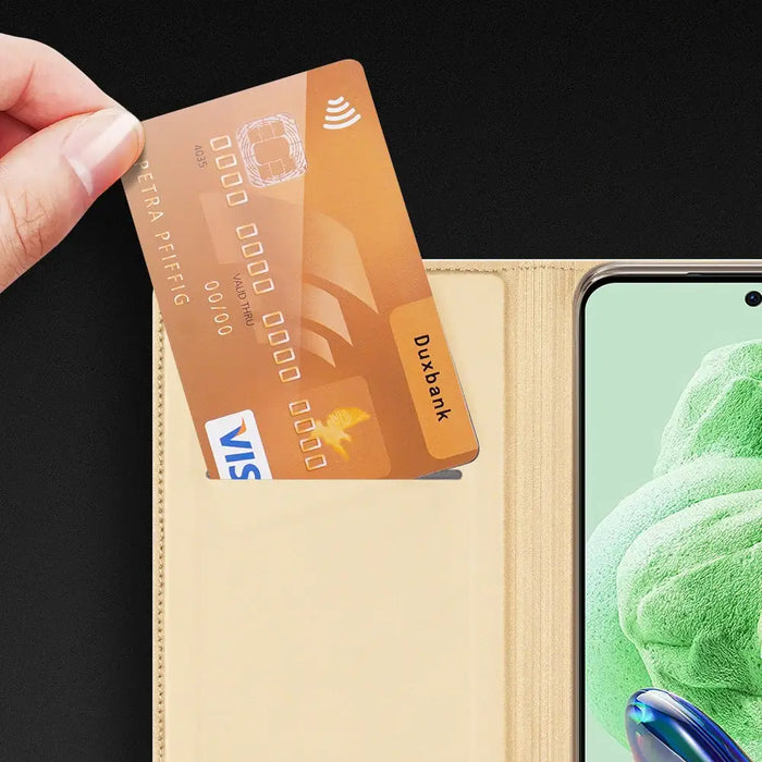 Dux Ducis Skin Pro case for Xiaomi Redmi Note 12 Pro+ flip cover card wallet stand black - Cell phone cases