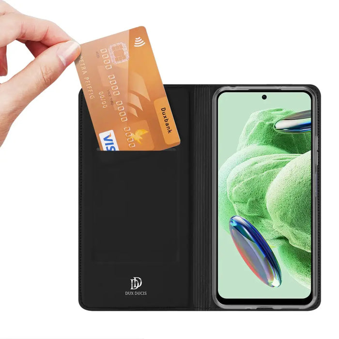 Dux Ducis Skin Pro case for Xiaomi Redmi Note 12 Pro+ flip cover card wallet stand black - Cell phone cases