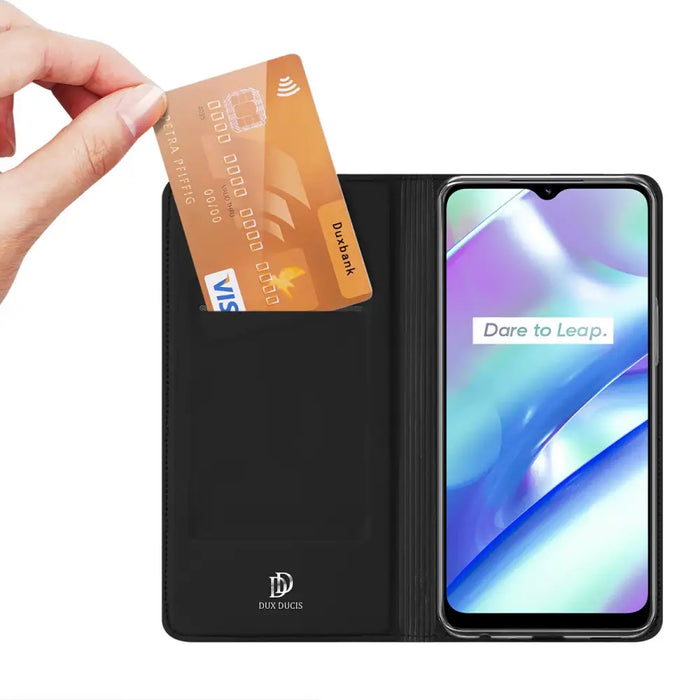 Dux Ducis Skin Pro Case Realme C33 Flip Card Wallet Stand Black - Cell phone cases and covers<<<HurtelXML