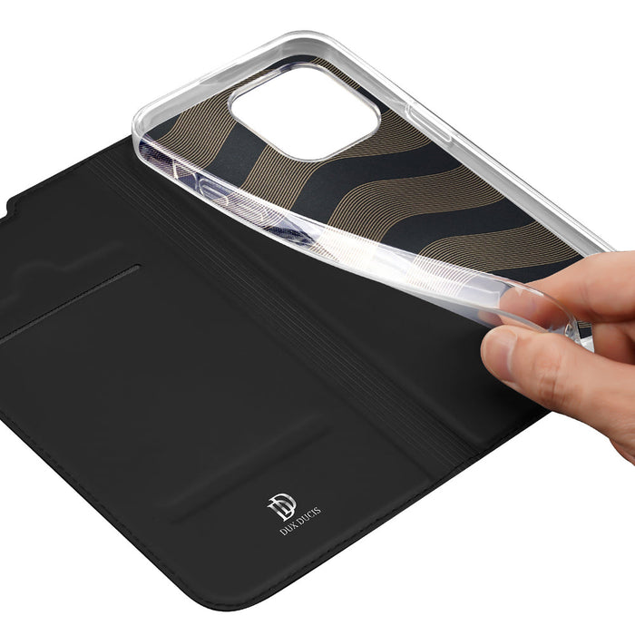 Dux Ducis Skin Pro Holster Flip Cover for iPhone 14 Pro black - Cell phone cases and covers<<<HurtelXML