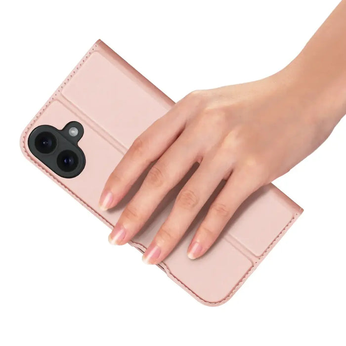 Dux Ducis Skin Pro iPhone 16 Case with Flap and Card Slot - Pink - Cell phone cases and covers<<<HurtelXML