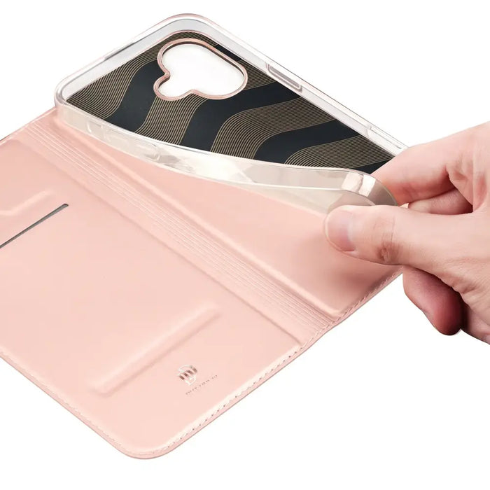 Dux Ducis Skin Pro iPhone 16 Case with Flap and Card Slot - Pink - Cell phone cases and covers<<<HurtelXML