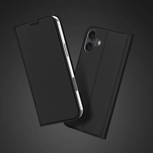 Dux Ducis Skin Pro iPhone 16 Case with Flip and Card Slot - Black - Cell phone cases and covers<<<HurtelXML