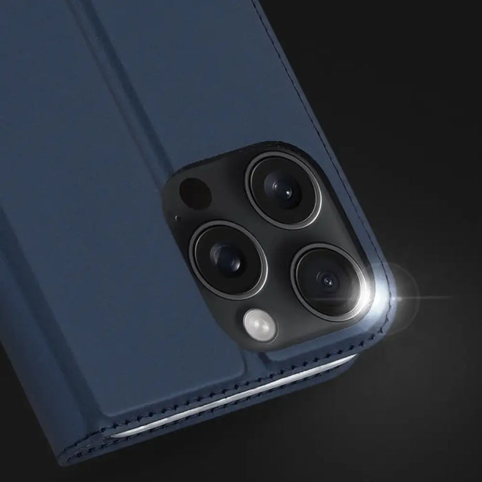 Dux Ducis Skin Pro iPhone 16 Pro Case with Flip and Card Slot - Blue - Cell phone cases and covers<<<HurtelXML