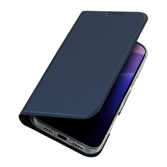Dux Ducis Skin Pro iPhone 16 Pro Case with Flip and Card Slot - Blue - Cell phone cases and covers<<<HurtelXML