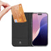 Dux Ducis Skin Pro iPhone 16 Pro Max Case with Flip and Card Slot - Black - Cell phone cases and covers<<<HurtelXML